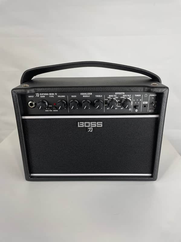 Boss Katana Mini X Battery-Powered Electric Guitar Combo Amplifier, 10W, Black image 1