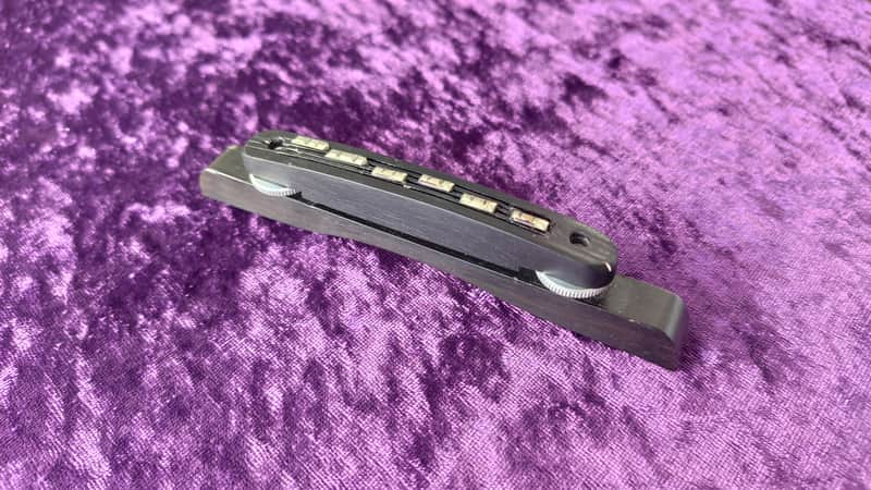 Hofner real vintage 1960's jazz guitar bridge assembly * fine african black ebony * Made in Germany image 1