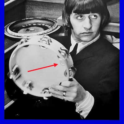 Ludwig Concert Tambourine 10” Double Row Jingles 1960's (Sound