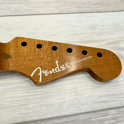 NEW Fender Licensed Allparts Flamed Quartersawn Roasted Maple Nitrocellulose Neck image 1