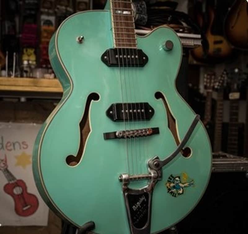 Epiphone Archtop P90 Pick Ups Turquoise 2000's image 1
