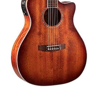 Cort GAMEDXMOP Grand Regal Acoustic Electric Cutaway Guitar. Open Pore Mahogany B-Stock image 7