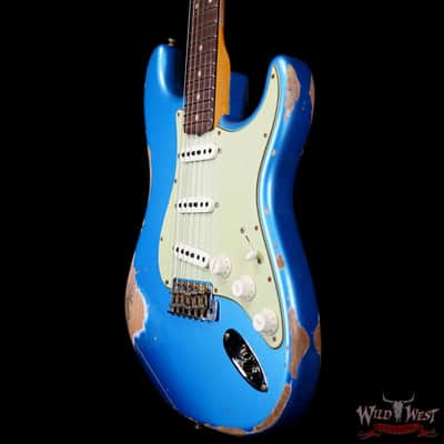 Fender Custom Shop 1962 Stratocaster Hand-Wound Pickups AAA Dark Rosewood Slab Board Heavy Relic Lake Placid Blue 7.90 image 2
