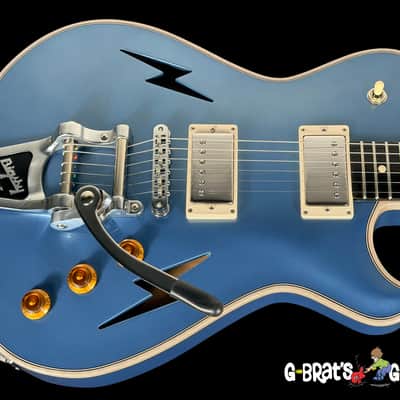 2026 Knaggs Chena Hollowbody LB with Bigsby & Lightning Bolt F-Holes ~ Pelham Blue image 1