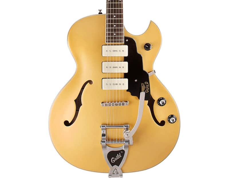 Guild Starfire I Jet 90 Semi-Hollow Guitar w/GVT - Gold Satin image 1