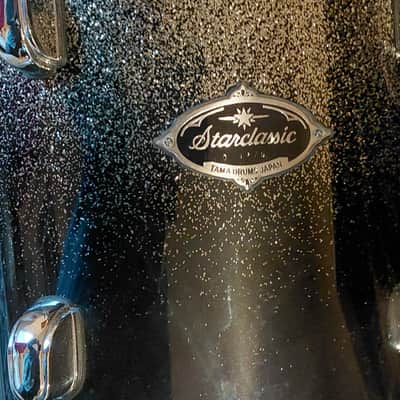 Tama Starclassic Performer B/B (Bch bubinga) Rack Tom 12x9 - Black Sparkle Fade image 1