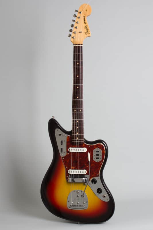 Fender  Jaguar Solid Body Electric Guitar (1965), ser. #L52721, original black tolex hard shell case.