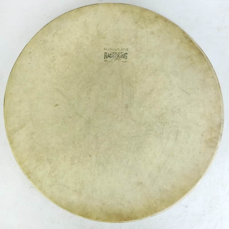 Slingerland 16" Radio King Calf Skin Floor Tom Drum Batter/Resonant Head 40s USA image 1