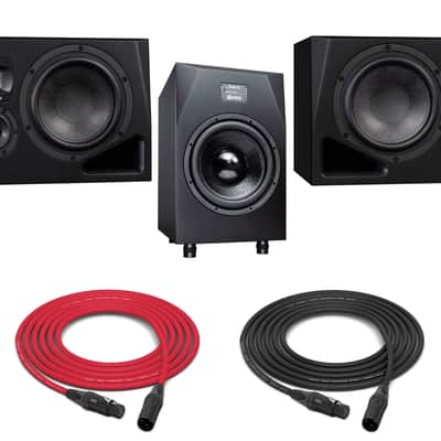 Adam Professional Audio A8H 340W 8" Active 3-Way Midfield Studio Monitor Kit w/ Sub12 Subwoofer (Pair) image 1