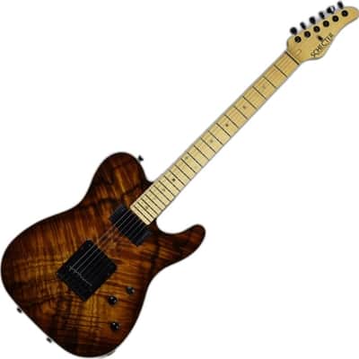 Schecter PT Koa Top Vintage Burst USA Custom Shop Electric Guitar image 1