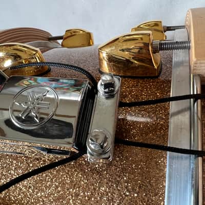Yamaha Elvin Jones Signature snaredrum 2010s - Gold sparkle, gold lugs. image 5