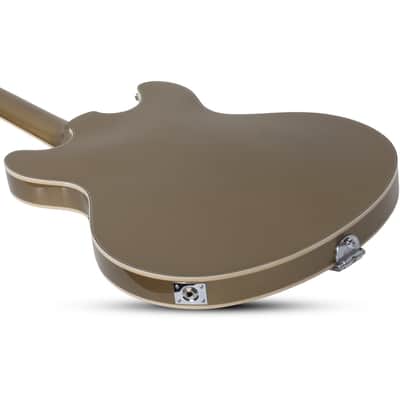 Schecter Corsair Semi Hollow Electric Guitar - Goldtop image 4