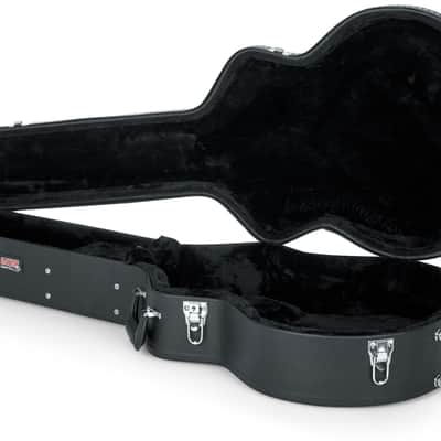 Gator Cases Deluxe Wood Case for Jumbo Acoustic Guitars (GW-JUMBO),Black image 3