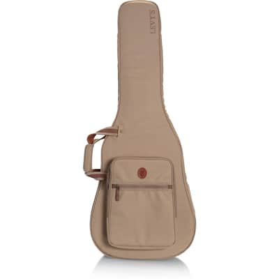 Levy's 200 Series Deluxe Dreadnought Acoustic Guitar Gig Bag, Tan image 1