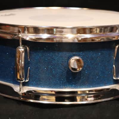 MIJ "Lido Supreme" Blue Sparkle 6-Lug Snare Drum image 3