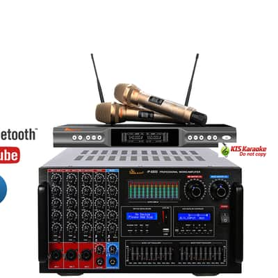 IDOLmain IP-6800 Mixing Amplifier And UHF-X2D Wireless Microphones Home Karaoke System image 1