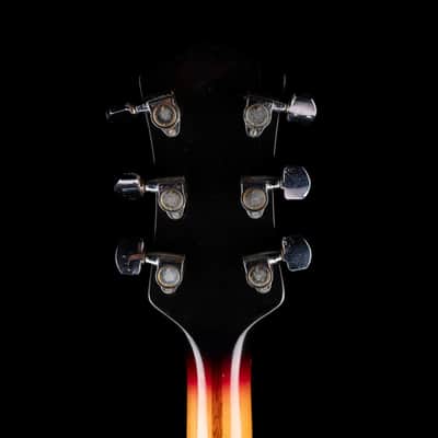 Vintage Wilson Semi-Hollow Electric Guitar Sunburst with Gig Bag image 15