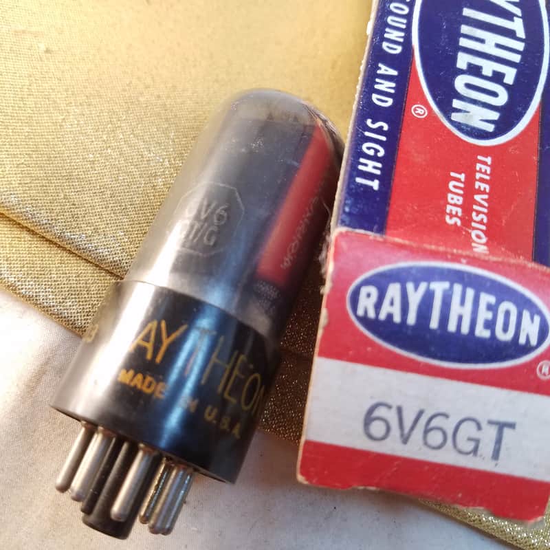 Raytheon 6V6GT/G tNOS AT1000 TESTED Vacuum Tube WWII era Premium Beam Power 1947-1952 image 1