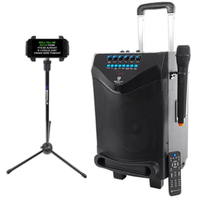 Rockville 8" Portable Bluetooth Karaoke Machine/System Wireless Mic+Tablet Stand image 1