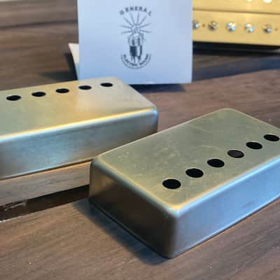 General Vintage Tone  Pair PAF pickup cover made in Natural steel Germany made quality 49.2 pole spa image 1