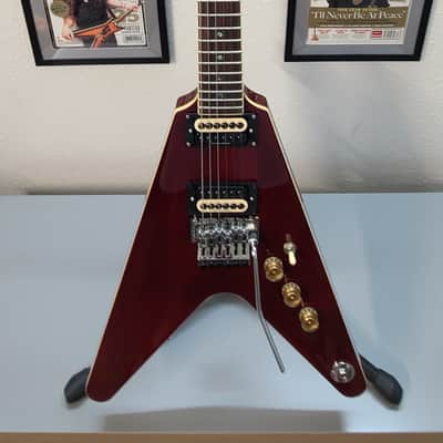 Dean V Floyd Rose CASE, Seymour Duncan Invaders, Awesome! - Wine red Dime 2021 image 1
