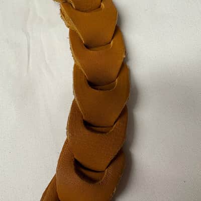 LM Glove LEATHER Weave Links MANDOLIN Strap Orange/Brown - FIRE SALE image 6