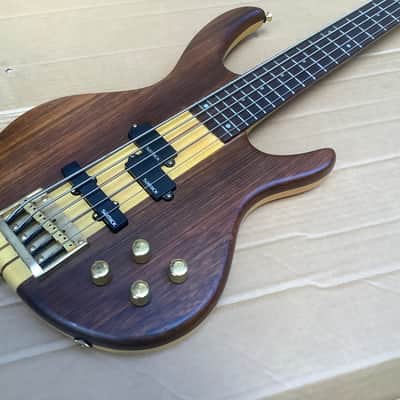 Samick Vintage 5 string bass 90’s / alembic construction style gorgeous wood image 7