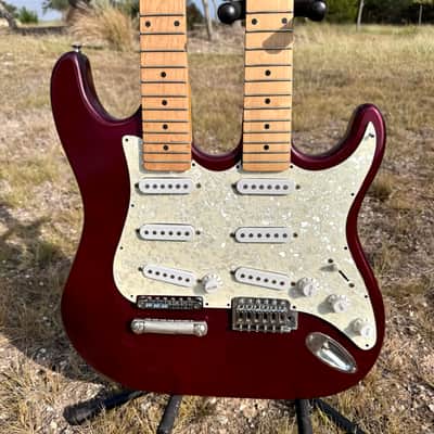Stratocaster Style Double-Neck Guitar Light Pro Relic Please Read image 3