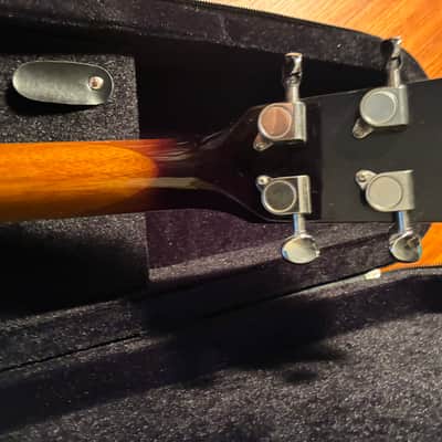 Kala KA-JTE Tenor Archtop Electric Ukulele TSB abalone Inlay 2012 - Tobacco Sunburst image 7