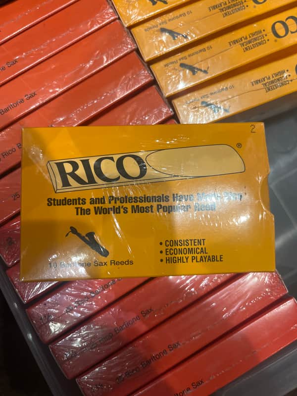 Rico 10 Baritone Sax Reeds #2 2025 - Wood image 1