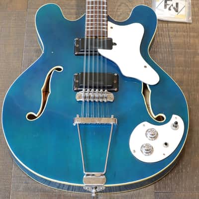 Vintage! 1967 Mosrite Celebrity XII 12-String Hollowbody Electric Guitar Blue + Case image 2