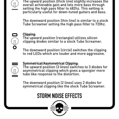 Screams - Storm Noise Effects Matte White Tube Screamer Clone image 5