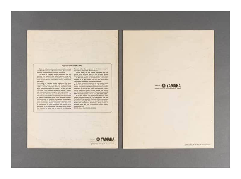 Yamaha TX7 Owner's Manual and Performance Notes Set [USED] Bild 1
