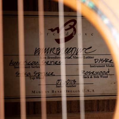 Pre Owned 2007 Breedlove American Series D/SRe Natural Acoustic Guitar With OHSC image 8