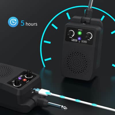 Joyo JA-05G Mini Amp 5W Portable Plug in Practice Electric Amp Bluetooth Rechargeable Combo Guitar Amplifier Built-in 4 Effects Clean, Overdrive, Distortion, Reverb image 5