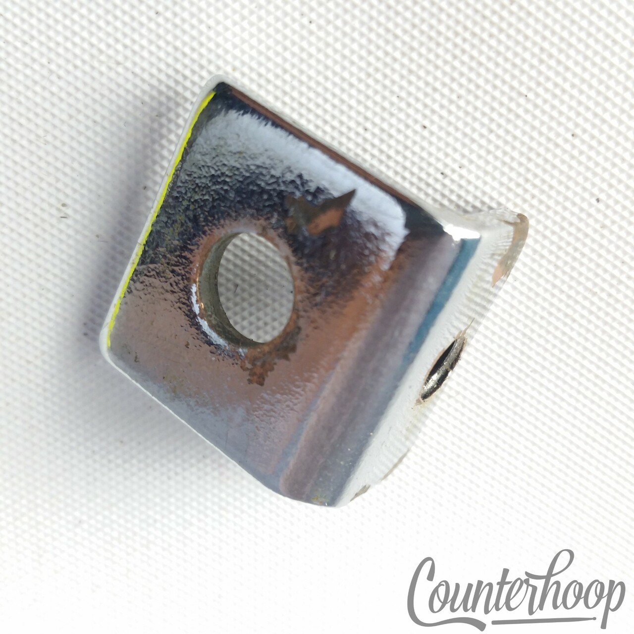 Vintage 60s US Marching Drum Carrying Hook Harness Clip Chrome TRod Snare Thread — main photograph