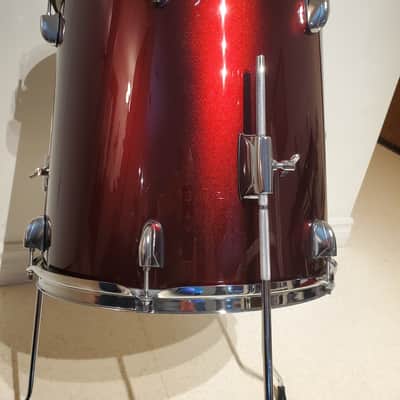 BURGUNDY Floor Tom Drum 16"x16" - Gorgeous Ultra Clean image 3