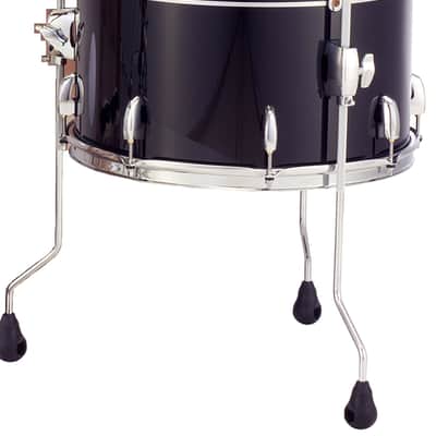 Pearl Masters Maple Complete 14x14" Quicksilver Black Floor Tom Drum w/Legs | NEW Authorized Dealer image 2