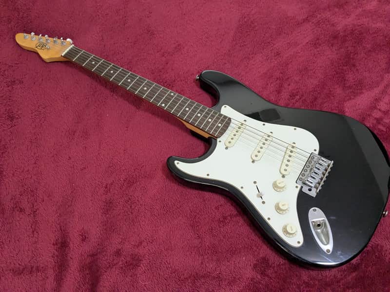 JB Player Lefty Strat copy 90s - Black - Made in Indonesia image 1