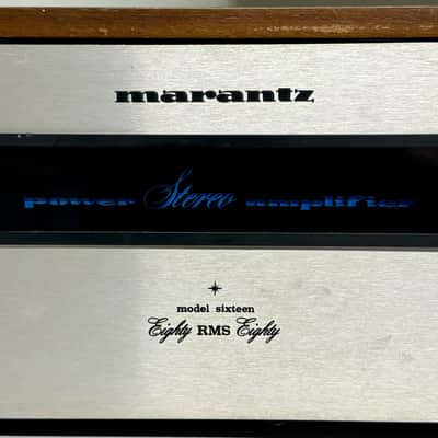 Marantz Model Sixteen 16 80 Watt Stereo Solid-State Power Amplifier, 1969 - Silver image 1