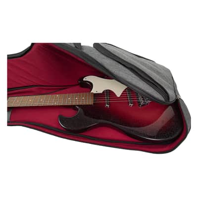 Silvertone Electric Guitar Gigbag - 20mm / Red Interior (SCEGB2-GR) image 5