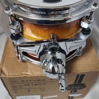 New Mapex Saturn Evolution 8x7" Exotic Sunburst Lacquer w/Chrome Hardware Drum Rack Tom Tom Maple-Walnut | NEW | WorldShip | Dealer image 2