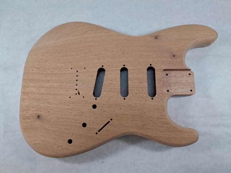 Unfinished Mahogany SSS Hardtail guitar body - fits Fender Strat Stratocaster necks J2053 image 1