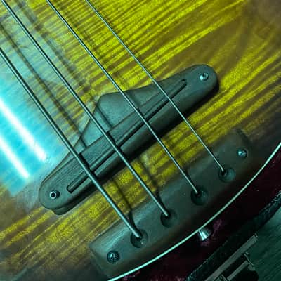 Sonicguitars ac4  acoustic electric hollowbody bass 2023 - Burst image 4
