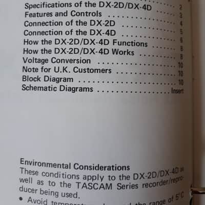 Tascam Operation/Maintenance Manual for Tascam 58 8-Track Recorder/Reproducer AND DX-2D/DX-4D DBX ma image 14