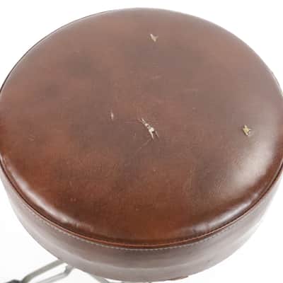 Vintage Tama Titan Brown Leather Style Drum Throne Stool Seat Chair #35240 image 6