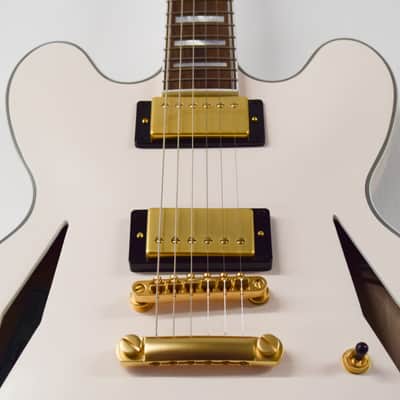 Epiphone Emily Wolfe "White Wolfe" Sheraton Semi-Hollow Electric Guitar - Aged Bone White image 3