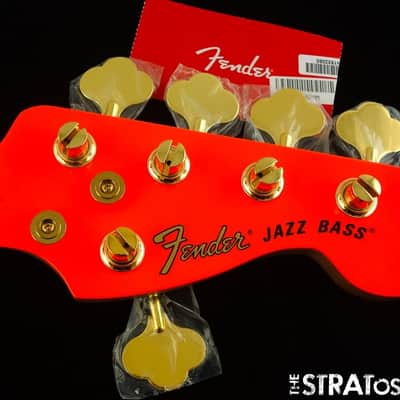 Fender MonoNeon Jazz J BASS V 5 String NECK + 5 GOLD TUNERS Roasted Maple image 1