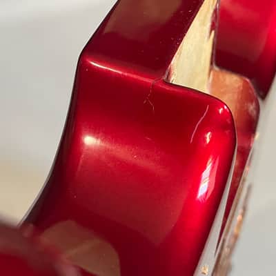 1983-84 Japan ESP Kramer Pacer Deluxe Globe Series Candy Apple Red Semi Loaded Guitar Body Floyd Ready image 21