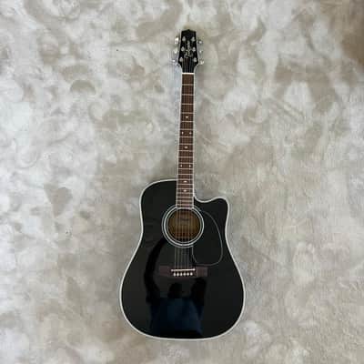Takamine EF341SC BLK Legacy Series Dreadnought Cutaway Acoustic/Electric Guitar 2010s - Gloss Black image 2